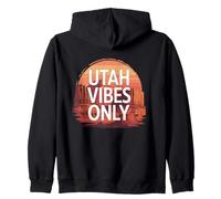 Utah Vibes Only Adventure Travel Quote para los Amantes de la Naturaleza Sudadera con Capucha
