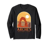 Utah Vintage Retro Hiking Camping Arches National Park Manga Larga