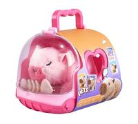 Ute Muñeca Capibara con sonidos y - Peluche de paseo alimentado por batería, simulación de roedor doméstico | Juguete de actividad musical sensorial, compañero de viaje portátil, regalo D