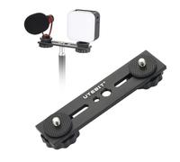UTEBIT 5" Estabilizador Camara, Soporte para Zapata de Flash Dual de Soporte Camara con Tornillo de 1/4 " Soporte para Gopro para Cámara DSLR Luz de Flash LED Micrófono