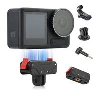 UTEBIT Soporte Magnético para dji Osmo Action 5 Pro - Sujeción Rápida para Accesorios de Cámara Osmo Action 4/3, Adaptador Doble para Trípode, Selfie y Vlogging (Tamaño de Tornillo 1/4'')