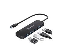 UtechSmart Hub USB, concentrador USB 3.0 de 4 puertos, adaptador USB ultradelgado para portátil, transferencia de datos rápida de 5 Gbps, divisor USB 3.0 para Dell, HP, MacBook, Surface Pro, unidad flash, HDD, teclado, ratón, PS4