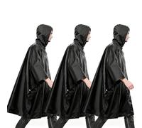 UTEFIF 3pcs chubasqueros multiusos, ligero e impermeable, poncho de lluvia para hombre y mujer, chubasquero plegable con bolsa de recogida, para camping, senderismo, pesca