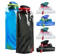 UTEFIF Botella plegable de 6 piezas, Botella plegable para senderismo, aventura viaje,reutilizable