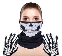 UTEFIF Máscara facial de calavera, disfraz de Halloween, disfraz para fiestas, fiestas de máscaras, cuentos de hadas, espectáculos de drama de vampiros y Pascua