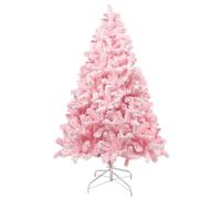 Uten Árbol de Navidad Artificial Rosa, Abeto Artificial con Copos de Nieve de 180 cm, con 808 Ramas y Soporte Plegable, para Decoración Navideña de Interior y Exterior