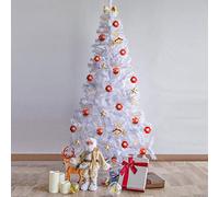 Uten Árbol de Navidad Blanco 180cm, 600Ramas, Fácil de Montar, con Soporte de Metal para Árbol, Árbol de Decoración Navideña para Interiores y Exteriores