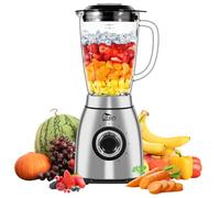 Uten Batidora de Vaso 2 L, 1800 W de Licuadora para Batidos, Pulso y 5 velocidades, Carcasa de Acero Inoxidable, Cuchilla de 6 Hojas, para Hielo Triturado, Granos de Cafe Molido