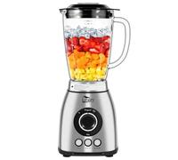 Uten Batidora de Vaso 2L, 1800 W de Licuadora para Batidos, 3 Programas Preestablecidos y 18 Velocidades, Carcasa de Acero Inoxidable, Cuchilla de 6 Hojas, para Hielo Triturado Granos de Cafe Molido