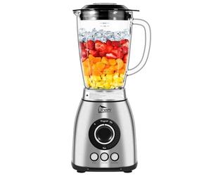 Uten Batidora de Vaso 2L, 1800 W de Licuadora para Batidos, 3 Programas Preestablecidos y 18 Velocidades, Carcasa de Acero Inoxidable, Cuchilla de 6 Hojas, para Hielo Triturado Granos de Cafe Molido