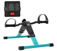Uten Ejercitador de Pedal Plegable, Mini Bicicleta de Ejercicio, Bicicleta de Escritorio portátil para ejercitadores de piernas y Brazos, Entrenamiento Sentado Ajustable con Pantalla electrónica