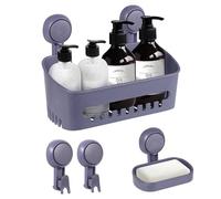 Uten Estante de Ducha con Ventosa Autoadhesivo Cesta Estanteria Organizador para Cocina Sala de Estar Baño