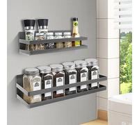 Uten Estante magnético grande de especias para refrigerador, 2 estantes magnéticos mejorados, organizador de refrigerador móvil de estante magnético para cocina con especias, ollas, ahorro de espacio