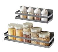 Uten Estante magnético para especias, paquete de 2 estantes magnéticos para especias, estante magnético extraíble para nevera sin taladrar para organización y almacenamiento de cocina para tarros de