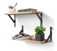Uten Estante Pared, Baldas Pared de 2 Capas, Estante de Pared de Madera de 42,5 cm, Carga Máxima de 30 kg, Adecuado para Dormitorios, Salas de Estudio, Oficinas, Salones, Cocinas, Baños