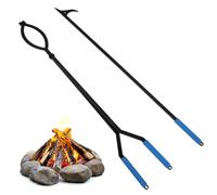 Uten juego de pinzas para fuego, incluye atizador de 39.4"/100cm y pinzas de 37.6"/99.5cm, Accesorios grandes y resistentes para chimeneas,Juego de herramientas para chimeneas, Ayudante de campana