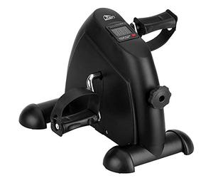 Uten Mini Pedal de Ejercicio Estaticos para Bicicleta de Ejercicio para Brazos y Piernas con Pantalla LCD y Resistencia Ajustable Ciclo de Resistencia （Negro）
