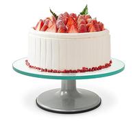 Uten Molde para Pasteles Giratorio, Puesto de Pasteles, Soporte para Pasteles de Vidrio de 8 mm de Espesor, Soporte para Exhibición de Pasteles, para Hornear Herramientas, Diámetro 30 cm