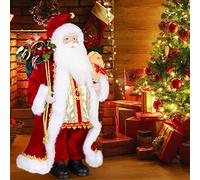 Uten Papá Noel Muñeco 44 cm/ 17 Inch, Santa Claus Figura Adorno de Navidad Decoración del hogar