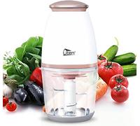 Uten Picadora Eléctrica Alimentos 700 ML, Picadora Batidora Cocina 300 W | Jarra de Cristal, 4 cuchilla de acero inoxidable con 4 palas, pica carne, frutas y verduras, para cocina doméstica