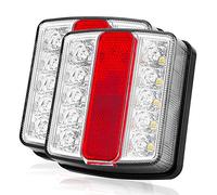 Pilotos Led Remolque Uten, Luz de Remolque Impermeable Magnética de 12 V, Cable Eléctrico Internacional de 7,5 m y Enchufe de 7 Clavijas, Apto para Remolques, Caravanas, Camiones, Caravanas