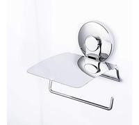 Uten Portarrollos Papel Higiénico de Montaje sobre Pared,Acero Inoxidable 304, con Tapa,con Ventosa sin Perforación y Ventosa Extraíble para Pared de Pared,Resistente al Agua,para Baño y Cocina