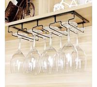 Uten Soporte para copas de vino Metal, Estante Colgante para Copas de Vino, Colgador de Copas Invertido 4 Filas de Soportes, Adecuado para 8-12 Copas de Vino, para cocina, bar, cafetería