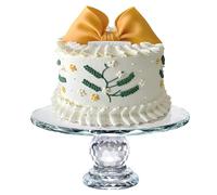 Uten Soporte para Tartas Cristal, Cristal K5, Soporte para Tartas de 10,7 pulgadas, Expositor Tartas de Redondo Transparente, Multiusos, Adecuado para Cumpleaños Aniversario Mostrar Pasteles Postres