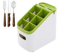 Utensil Holder Universal Rustproof Kitchen Two Slots Six Compartments
