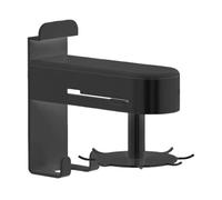 Utensil Hooks, Wall Mounted Hanger, Rust Proof Space Saver Compact Sleek Style Adhesive Quick Install Metal Frame Rotating, Storage Rack for Home Kitchen Bathroom, 6.10*1.38*1.18Inches, Black