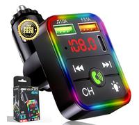 | UTENSILIFY® Transmisor FM Bluetooth Coche Premium | Bluetooth Coche + Cargador Ultra RÁPIDO | Manos Libres | Cargador Carga Rapida|Accesorios Auto | MP3 Reproductor | Bluetooth 5.3