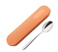 Utensilio - Maletín de viaje compacto - Organizador de cubiertos para viajes al aire libre, dormitorio, oficina, picnic, senderismo | Soporte portátil de almacenamiento de plata para comidas escolares