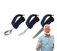Utensilios adaptativos, utensilios para personas mayores, 3 cubiertos adaptativos para personas mayores contra temblores de manos, juego de cucharas adaptativas para la debilidad muscular