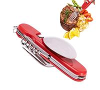 Utensilios de camping, utensilios de senderismo,Cubiertos de camping extraíbles 6 en 1 de acero inoxidable - Cuchara tenedor extraíble multifuncional, Combo para comer en mochila, Hobo de Scout