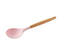 Utensilios de cocina de silicona con mango de madera para cocina F, rosa claro, llave