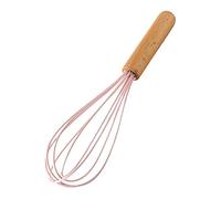 Utensilios de cocina de silicona con mango de madera para cocina J, rosa claro, batidor de huevos