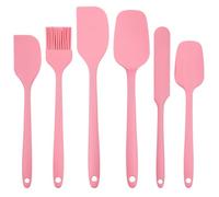 Utensilios de Cocina de Silicona, GeeRic Set de 6 Espátulas Silicona Incluye Hilvanado Cepillo, Espátula,Cuchara, No Tóxico sin BPA para Cocina y Horneado
