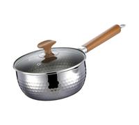 Utensilios de cocina de titanio: sartén de titanio de calidad, olla de cocina de titanios, cacerola multiusos con tapa | Sartén lista para inducción, equipo de cocinas portátil para exteriores