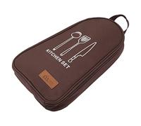 Utensilios de Cocina para Acampar, Juego de Cubiertos de Viajes de Cocina con Estuche de Viajes Al Aire Libre Utensilios de Cocina con Banda Elástica para Tableros de Corte, Trapos, Tijeras, (A) (B)