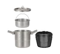 Utensilios de cocina pesados de acero inoxidable portátiles para cocinar eficientemente al aire libre y mochileros, comidas de senderismo, utensilios de cocina de acero inoxidable