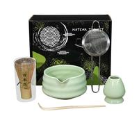 Utensilios de cocina y gadgets, juego de té japonés, juego de matcha natural y seguro de 5 piezas, juego de matcha resistente para matcha, principiantes, hogar, campo, cocina, comedor, familia