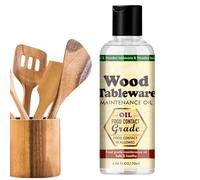 Utensilios de madera Aceite - Mantenimiento natural de la cocina | Poeur acondicionador de acondicionador CompToir | Pulido de muebles de prisioneros de guerra Huaile | Platos de protección sostenible