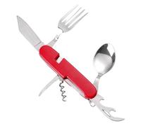 Utensilios de senderismo, juego de cubiertos de camping | Cubiertos de viaje 6 en 1, herramienta multifunción | Cuchara tenedor extraíble multifuncional, Combo para comer en mochila, Hobo de sco