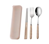 Utensilios de viaje con - Cubiertos de acero inoxidable, juego de cubiertos de viaje con | Para uso doméstico Camping Boda Picnic Dormitorio College Viaje Guardería Gita