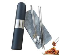 Utensilios de viaje con, juego de cubiertos de camping,Utensilio de camping antioxidante - Utensilios de cocina para camping familiares Diseño portátil para viajes