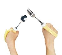 Utensilios para comer adaptables Vajillas giratorias 360 ??° para comer Cubiertos antivibración Tenedor y cuchara Alimentación adaptable para ancianos con artritis de Parkinson discapacitados