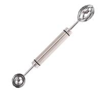 Utensilios para cortar fruta, cuchara excavadora de frutas de doble cabeza de acero inoxidable | Herramienta para sorbete, melón, postre, sandía, melón, pitaya, kiwi y tomates