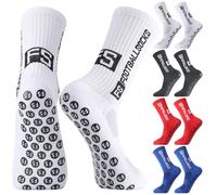 Utensilsto 4 pares de calcetines de fútbol para niños, antideslizantes, calcetines de fútbol, calcetines deportivos antideslizantes para fútbol, baloncesto, correr, rugby, tenis, 35-39