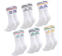 Utensilsto 6 pares de calcetines de tenis para hombre 43-46 calcetines deportivos para hombre calcetines de algodón divertidos regalos calcetines con proverbios interesantes