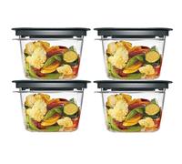 Utensilux Rubbermaid Premier Bundle - Juego de almacenamiento de alimentos flexible y sellado de 2 tazas Premier, 4 recipientes Tritan, 4 tapas f